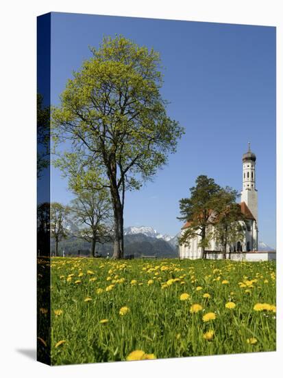 Saint Coloman Near to Fuessen, Allgaeu, Bavaria, Germany-Katja Kreder-Stretched Canvas