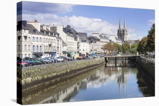 Saint Corentin Cathedral Reflecting in the River Odet-Markus Lange-Stretched Canvas