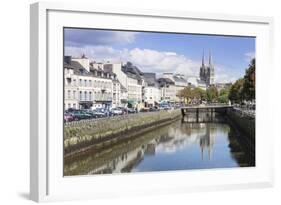 Saint Corentin Cathedral Reflecting in the River Odet-Markus Lange-Framed Photographic Print