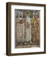 Saint Demetrius of Thessaloniki with the Donors, 6th-7th Century-null-Framed Giclee Print