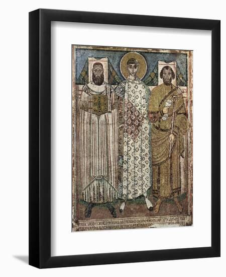 Saint Demetrius of Thessaloniki with the Donors, 6th-7th Century-null-Framed Giclee Print