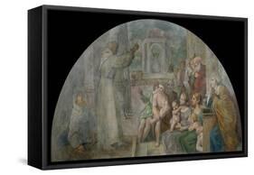 Saint Didacus Preaching, 1604-1607-Annibale Carracci-Framed Stretched Canvas