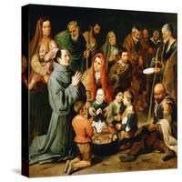 Saint Diego of Alcala Feeding the Poor, 1645-1646-Bartolome Esteban Murillo-Stretched Canvas