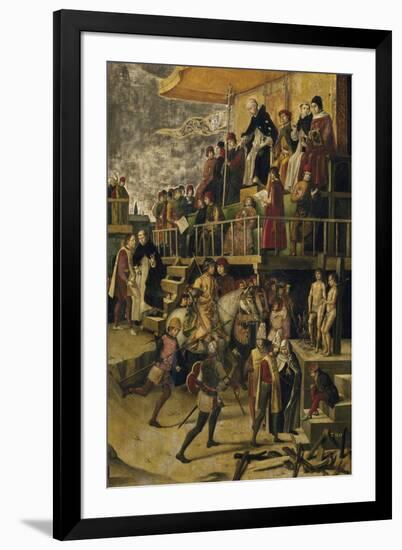 Saint Dominic Presides over an Auto Da Fe, C. 1495-Pedro Berruguete-Framed Giclee Print