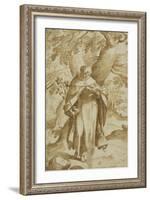 Saint Dominic Reading, C.1575-Bartholomaeus Spranger-Framed Giclee Print