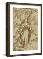 Saint Dominic Reading, C.1575-Bartholomaeus Spranger-Framed Giclee Print