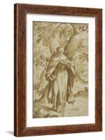 Saint Dominic Reading, C.1575-Bartholomaeus Spranger-Framed Giclee Print