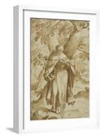 Saint Dominic Reading, C.1575-Bartholomaeus Spranger-Framed Giclee Print