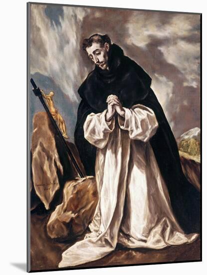 Saint Dominica in prayer-null-Mounted Giclee Print