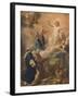 Saint Dominique et saint François implorant le Christ avec l'intercession de la Vierge-Pietro Bianchi-Framed Giclee Print