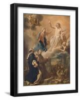 Saint Dominique et saint François implorant le Christ avec l'intercession de la Vierge-Pietro Bianchi-Framed Giclee Print