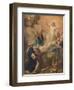 Saint Dominique et saint François implorant le Christ avec l'intercession de la Vierge-Pietro Bianchi-Framed Giclee Print