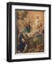 Saint Dominique et saint François implorant le Christ avec l'intercession de la Vierge-Pietro Bianchi-Framed Giclee Print