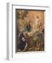 Saint Dominique et saint François implorant le Christ avec l'intercession de la Vierge-Pietro Bianchi-Framed Giclee Print