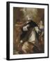 Saint Dominique s'élevant au-dessus des passions humaines-Luca Giordano-Framed Giclee Print