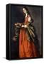 Saint Dorothea-Francisco de Zurbaran-Framed Stretched Canvas