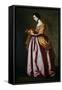 Saint Dorothy, 1640-50 (Oil on Canvas)-Francisco de Zurbaran-Framed Stretched Canvas