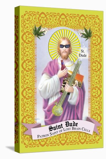 Saint Dude: Patron Saint Of Stoners-Noble Works-Stretched Canvas
