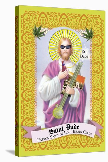 Saint Dude: Patron Saint Of Stoners-Noble Works-Stretched Canvas