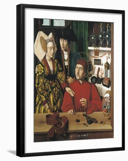 Saint Eligius Goldsmith in His Workshop-Petrus Christus-Framed Art Print