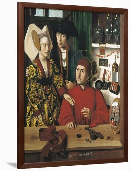 Saint Eligius Goldsmith in His Workshop-Petrus Christus-Framed Art Print