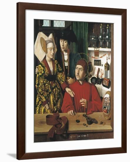 Saint Eligius Goldsmith in His Workshop-Petrus Christus-Framed Art Print