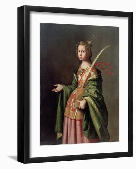 Saint Elizabeth of Thuringia, Ca 1637-1640-Francisco de Zurbarán-Framed Giclee Print