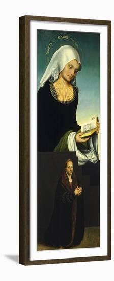 Saint Elizabeth with Duke George of Saxony as Donor, Ca 1514-Lucas Cranach the Elder-Framed Premium Giclee Print