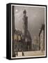 Saint-Etienne-Du-Mont and the Pantheon, by Night-null-Framed Stretched Canvas