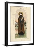 Saint Euphrosyne of Polatsk (Study for Frescos in the St Vladimir's Cathedral of Kie), 1884-1889-Viktor Mikhaylovich Vasnetsov-Framed Giclee Print