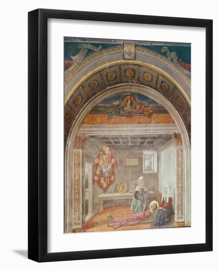 Saint Fina's Vision of Saint Gregory, before 1485-Domenico Ghirlandaio-Framed Giclee Print