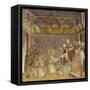 Saint Francis and Friars Receiving Franciscan Rule from Pope-Giotto-Framed Stretched Canvas