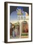 Saint Francis and the Poor Knight, and Francis's Vision, 1437-1444-Sassetta-Framed Giclee Print