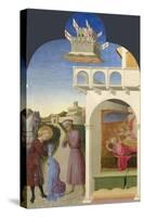 Saint Francis and the Poor Knight, and Francis's Vision, 1437-1444-Sassetta-Stretched Canvas