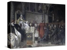 Saint Francis before Pope Innocent the Third-Vittorio Emanuele Bressanin-Stretched Canvas