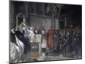 Saint Francis before Pope Innocent the Third-Vittorio Emanuele Bressanin-Mounted Art Print