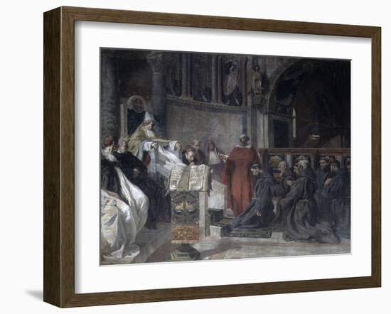 Saint Francis Before Pope Innocent the Third-Vittorio Emanuele Bressanin-Framed Giclee Print