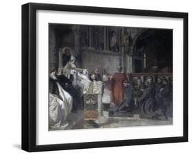 Saint Francis Before Pope Innocent the Third-Vittorio Emanuele Bressanin-Framed Giclee Print