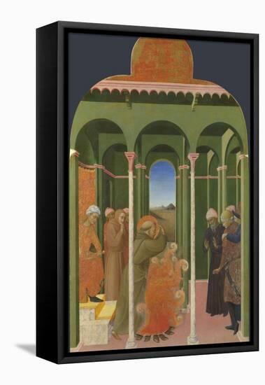 Saint Francis before the Sultan, 1437-1444-Sassetta-Framed Stretched Canvas