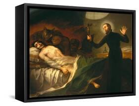 Saint Francis Borgia Tending a Dying Man-Francisco de Goya-Framed Stretched Canvas