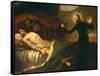 Saint Francis Borgia Tending a Dying Man-Francisco de Goya-Framed Stretched Canvas