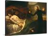 Saint Francis Borgia Tending a Dying Man-Francisco de Goya-Stretched Canvas