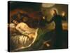 Saint Francis Borgia Tending a Dying Man-Francisco de Goya-Stretched Canvas