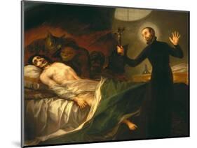 Saint Francis Borgia Tending a Dying Man-Francisco de Goya-Mounted Giclee Print