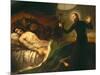 Saint Francis Borgia Tending a Dying Man-Francisco de Goya-Mounted Giclee Print