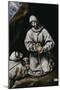 Saint Francis Contemplating a Skull with Brother Leo-El Greco-Mounted Giclee Print