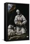 Saint Francis Contemplating a Skull with Brother Leo-El Greco-Framed Stretched Canvas