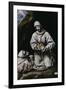 Saint Francis Contemplating a Skull with Brother Leo-El Greco-Framed Giclee Print
