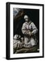 Saint Francis Contemplating a Skull with Brother Leo-El Greco-Framed Giclee Print