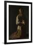 Saint Francis in Meditation, 1635-1640-Francisco de Zurbarán-Framed Giclee Print